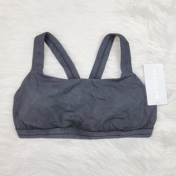 NWT Athleta Black Shakti Garment Wash Sports Bra - Picture 4 of 8